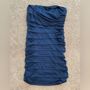 Speechless Navy Blue Strapless Dress - Large